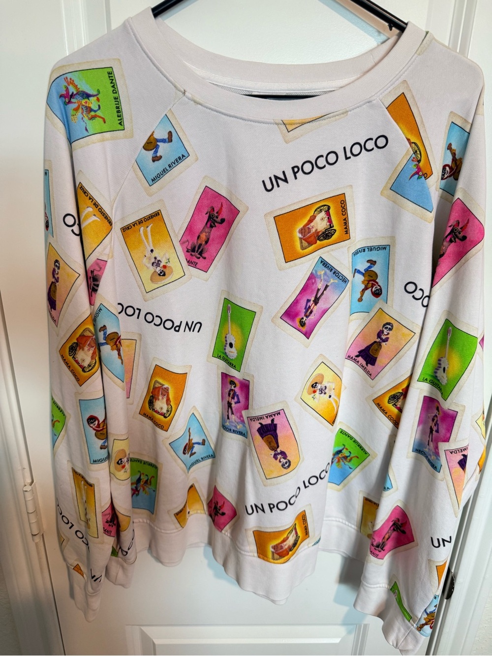 Disney Parks Pixar Coco Un Poco Loco unisex White Graphic Sweatshirt